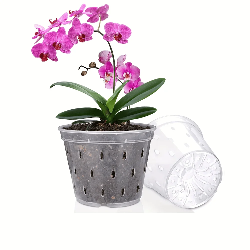 Plastic Planter For Orchid, Orchid Pot With Holes For Repotting Healthy Air Circulation And Drainage, Super Beautiful Flower Pot