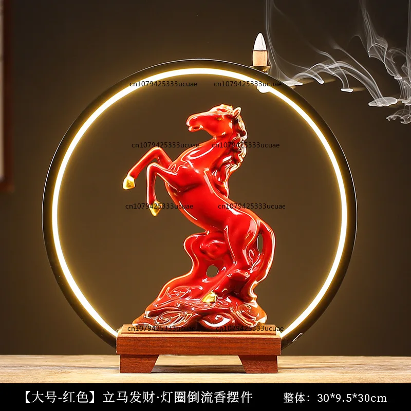 Ceramic Zodiac Horse Ornament Instant Wealth Creative Office Living Room Entrance Hallway Craft Decoration Lucky Gift
