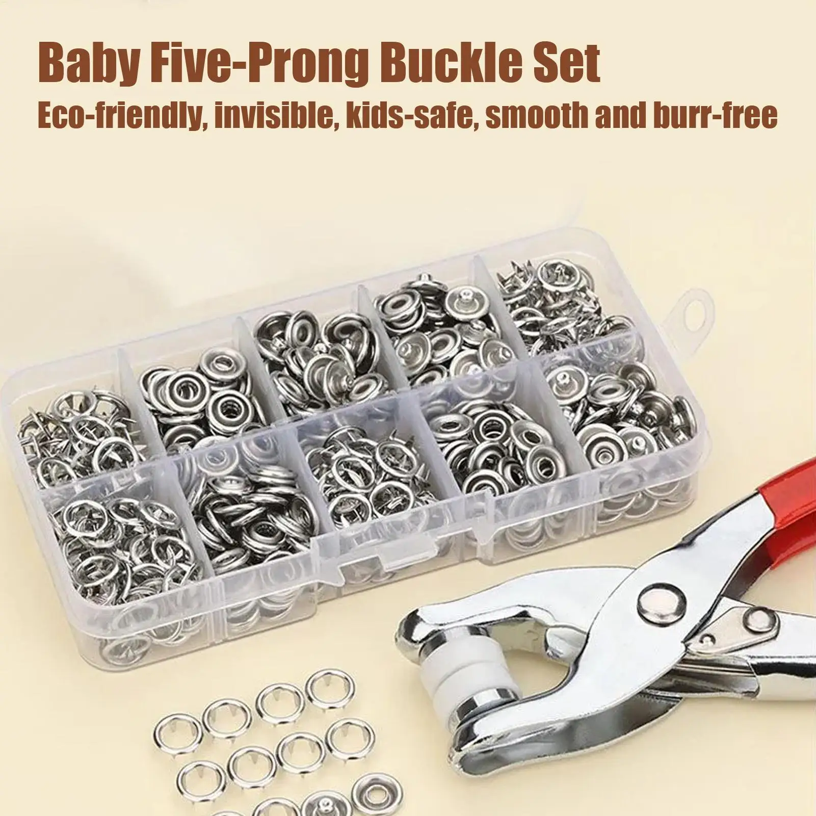 

Комплект пуговиц для шитья, монтажный набор с 5 когтями, многофункциональный монтажный комплект с пятью когтями для кожаной холщовой ткани