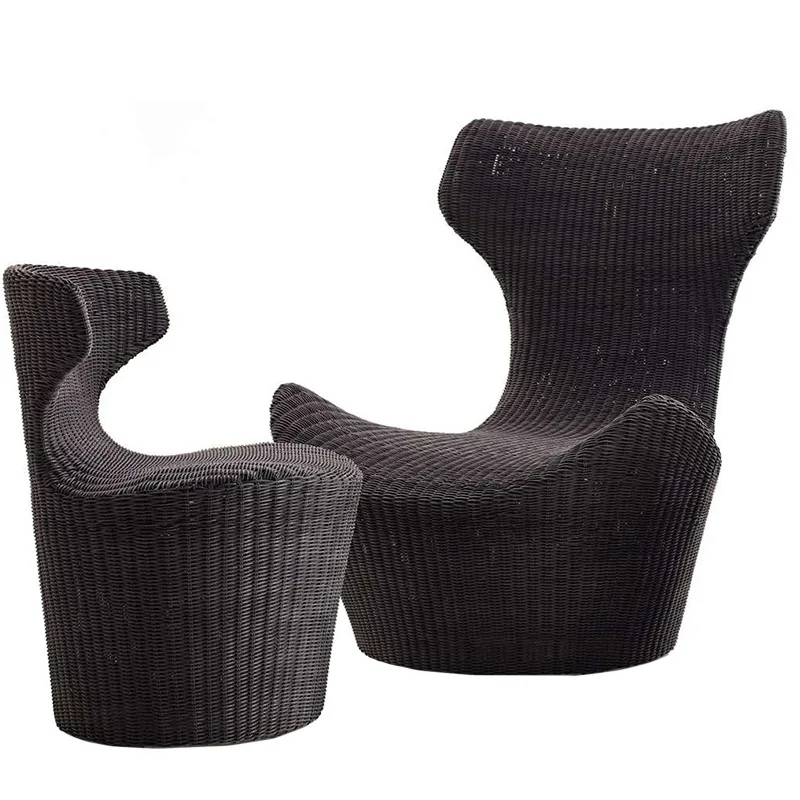 New design rattan tables and chairs sales department brand villa garden courtyard balcony rattan sofa 5