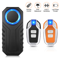 Wireless Anti-Theft Motorcycle Alarm Waterproof Bicycle Alarm 113dB Security Vibration Motion Sensor for Bike