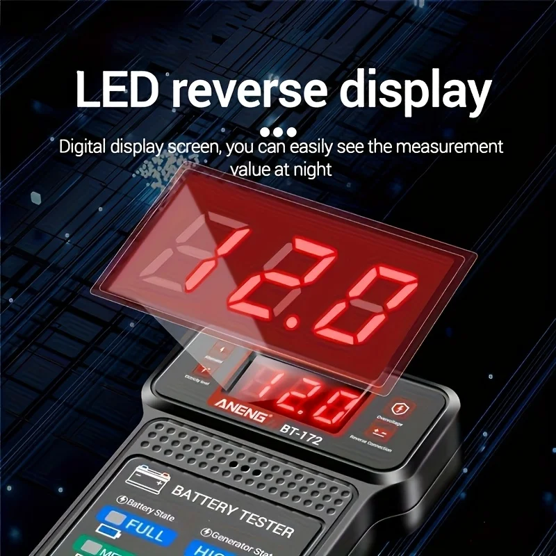 Smart Car Battery Tester, Suitable for Home Self-Checking/Repair Shops, One-Click Diagnosis of Life Span and Capacity, Quick Fault Identification, Intuitive Data Display, Compatible with Multiple Car Models, a Tester That Can Be Used in 10 Different Scenarios view 6
