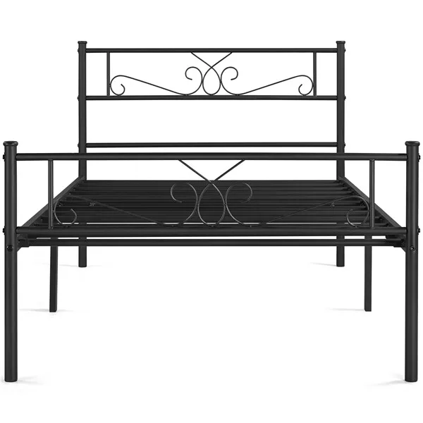 

Twin 13" Platform Metal Bed Frame Mattress Foundation w/ Headboard and Footboard