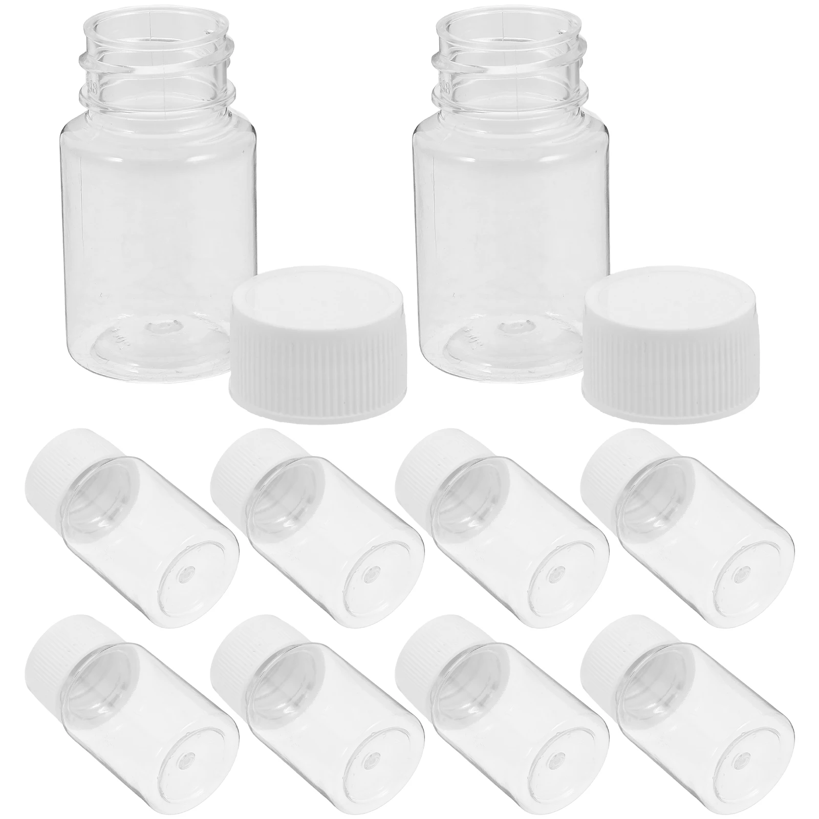 

10 Pcs Jar Empty Pill Laboratory Bottles Chemical Filling Travel Size Container