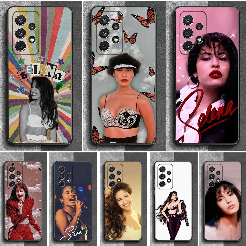 S-Selena Singer Q-Quintanilla Phone Case For Samsung S24,23,22,30,21,10,9,Ultra,Plus,Lite,FE,Soft Silicone Black Cover