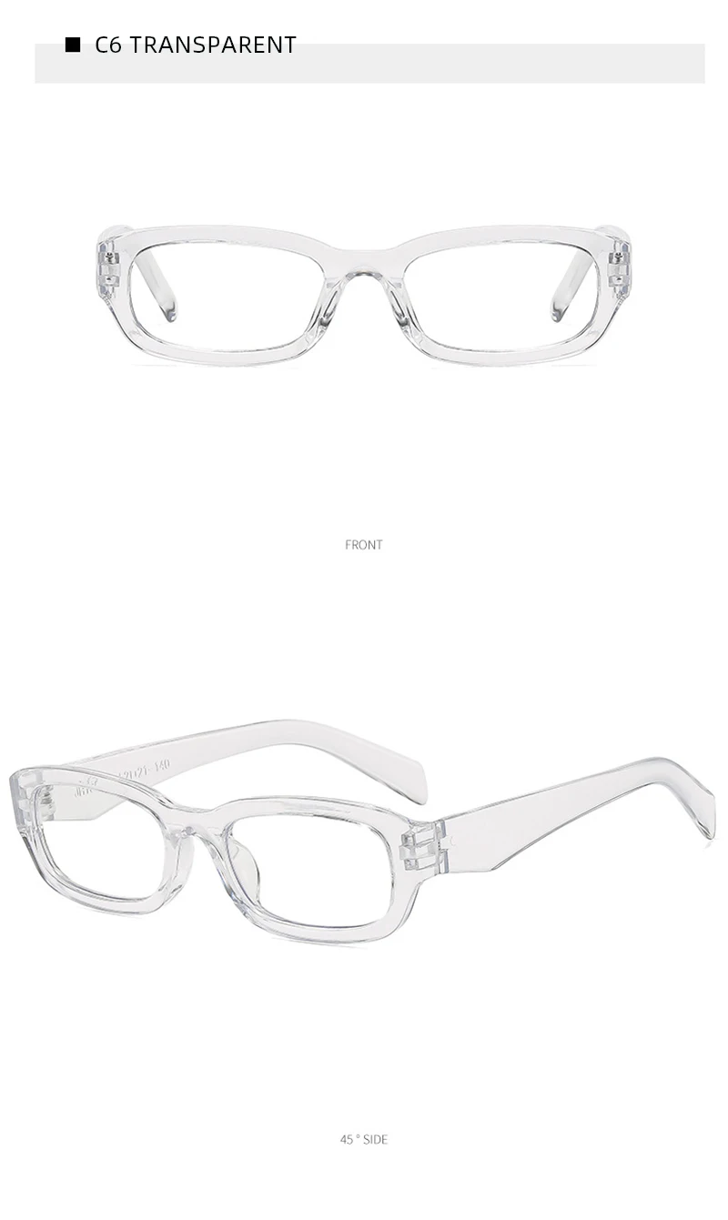 Modische kleine rechteckige photochrome Brille für Damen, klassische Farbwechselbrille, stilvolle tägliche dekorative Brille – Detail 12