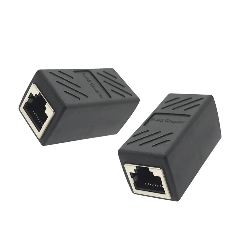 Hoesje Materiaal Lan Connector Vrouw Naar Vrouw 4*2*2Cm Kabelbehuizing Koppeling Internet Netwerk 1.6*0.8*0.8 Inch