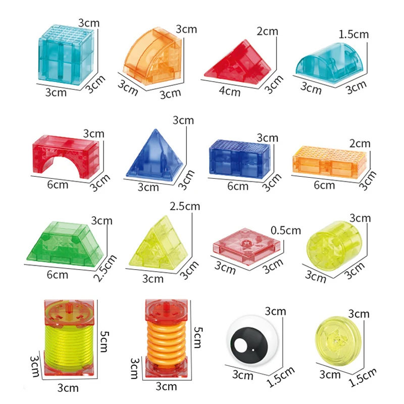 36/66/102 قطعة اللبنات المغناطيسية شكل الهندسة المغناطيس مصمم البناء مجموعة ألعاب تعليمية للأطفال هدية #6