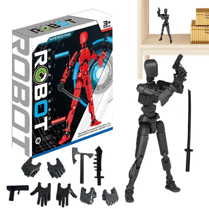 13 Action Figure Mechanical Movable Action Figure Toy Multi-Jointed Movable Robot 13 Articulated Dummy Figures Unique