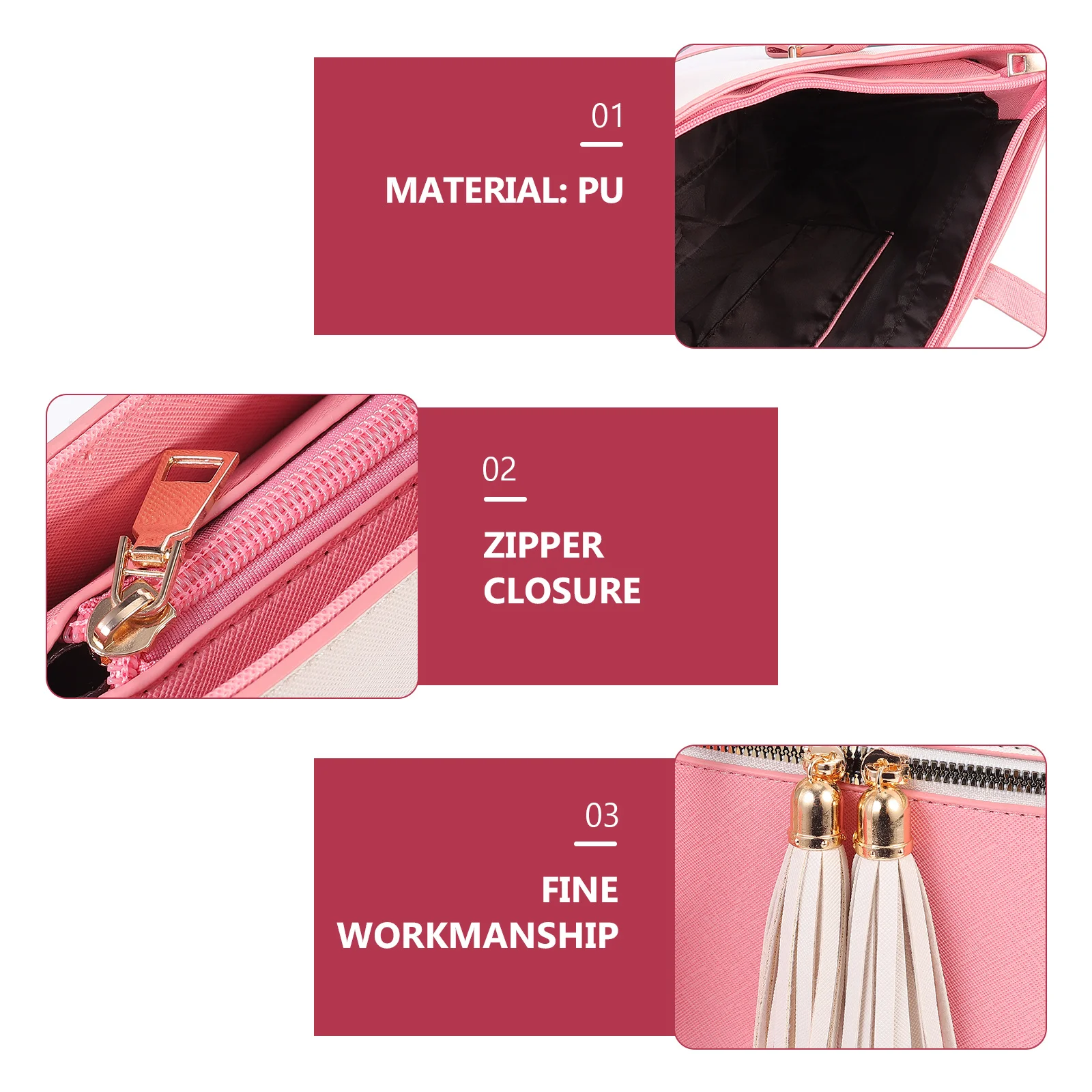 

Women Handbag Set PU Mother Daughter Bag Assorted Colors Fashion Shoulder Tote Large Capacity Storage Bags for Shopping Work