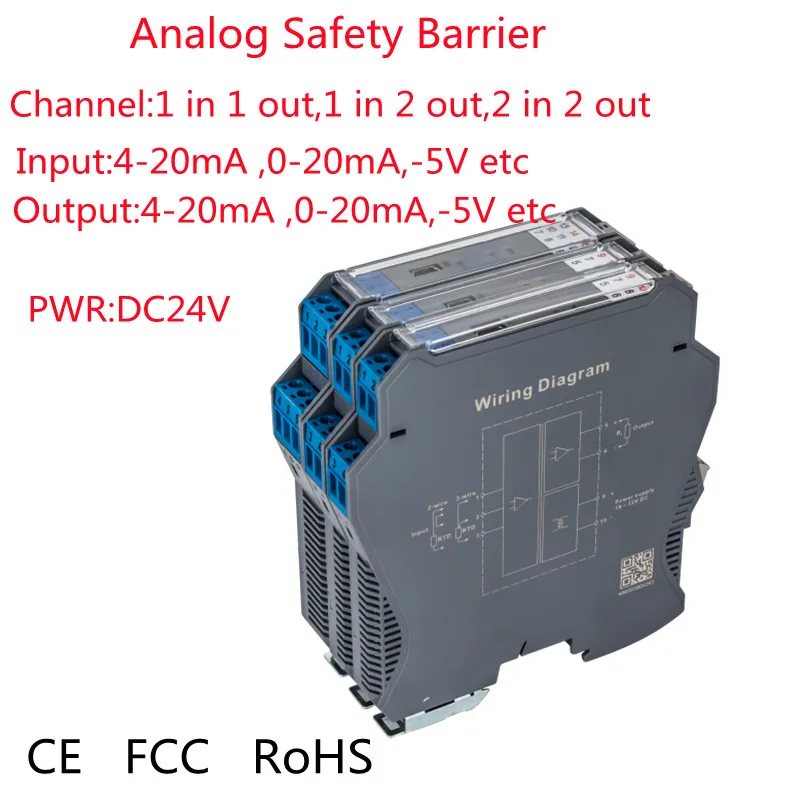 Factory OEM Intrinsic Safety Barrier analog signal input 0-10V 4-20mA Digital Output Explosion-Proof Isolator