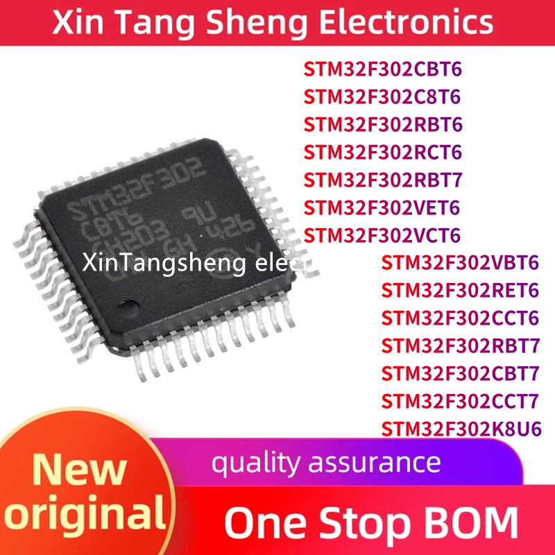 New original STM32F302CBT6 302CC 302C6 302RC 302VC K6U6 K8U6 R8T6 RBT6 VCT7 VET6  VDH6 TR 32-bit microcontroller chip