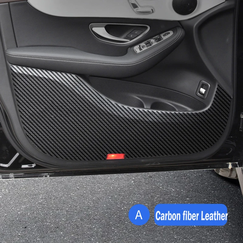 4Pcs Car Door Anti-Kick Protective Mat For Mercedes Benz GLC 2016-2022 year  Anti-Scratch Dust-Proof Doormat Pads