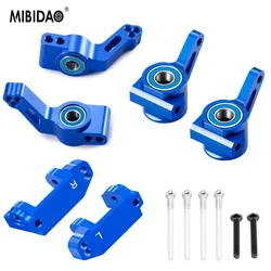 MIBIDAO Aluminum Alloy Front Caster Block Steering Block Rear Stub Axle Bracket Kit for 1/10 Slash 2WD  RC Car Upgrade Parts