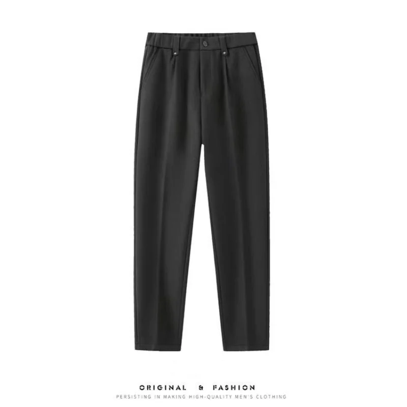Picture 3: Men's Spring and Autumn New Style British Casual Micro Cone Fashion Pants Design Comfortable and Slimming Western Pants for Men