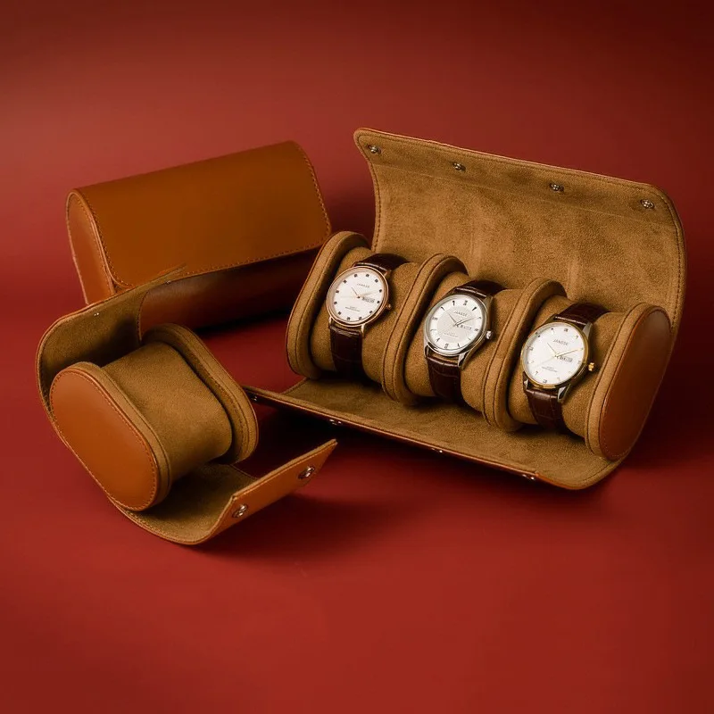 Modische Leder-Uhrenbox mit 1/2/3 Fächern, Tragbare Aufbewahrung für Rolexlitbreas Santos Omg Mechanische Quarz-Uhren, Staubdichte Box – Detail 1