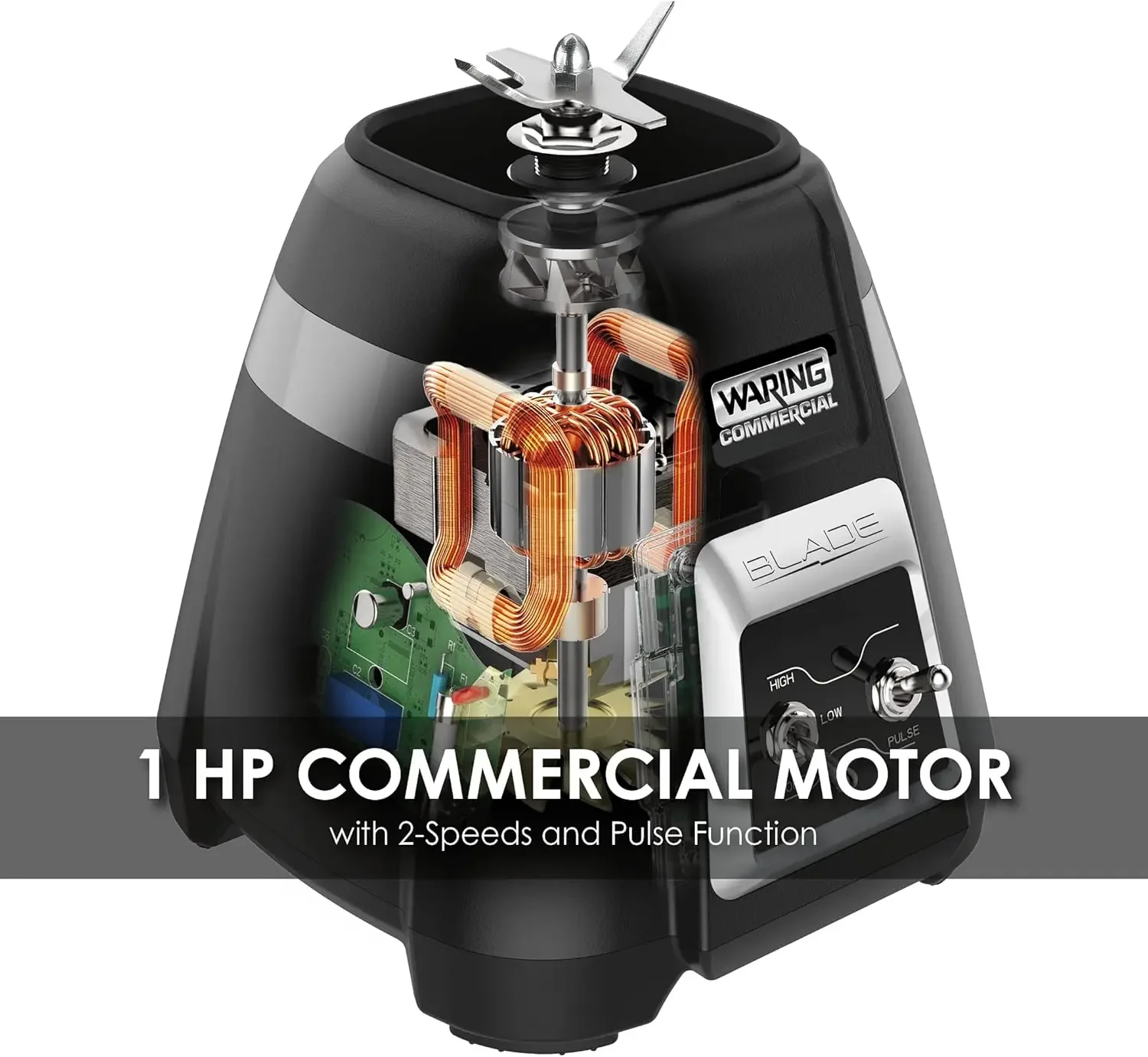 ブレンダー用の市販のトグルスイッチ,48オンスのパルス機能付きコントロール,コポリエステルスタッキングコンテナ,BB300ブレード,1 hp