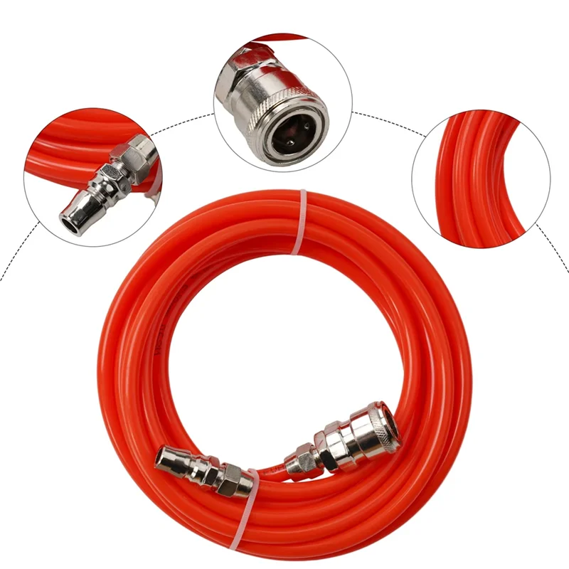 

A93E-15M Pneumatic Straight Pipe Air Compressor Pump Hose 5X8mm Tube With Quick Connector Air Pipe Hose Hardware Tool