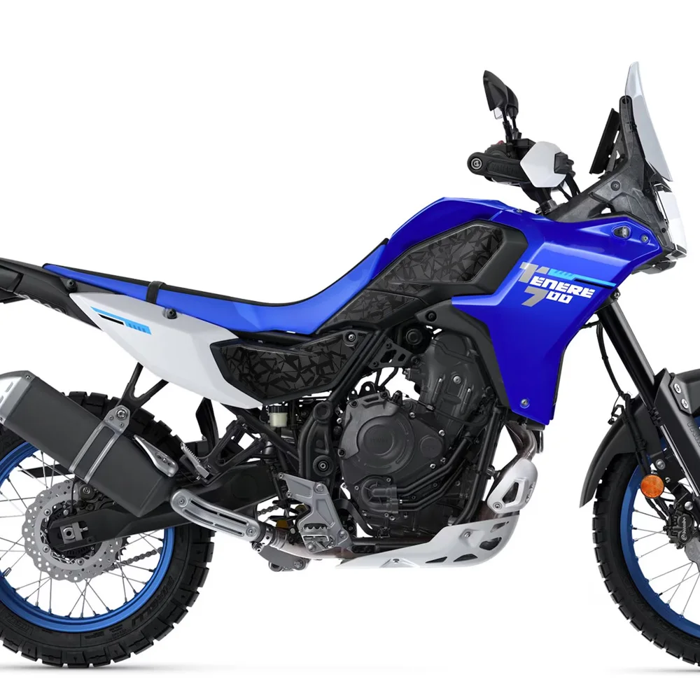 For Tenere 700 2025 Stickers T700 Accessories Knee Traction Pad Protector Fuel Tank Side 3D Resin Stickers Tank Pad