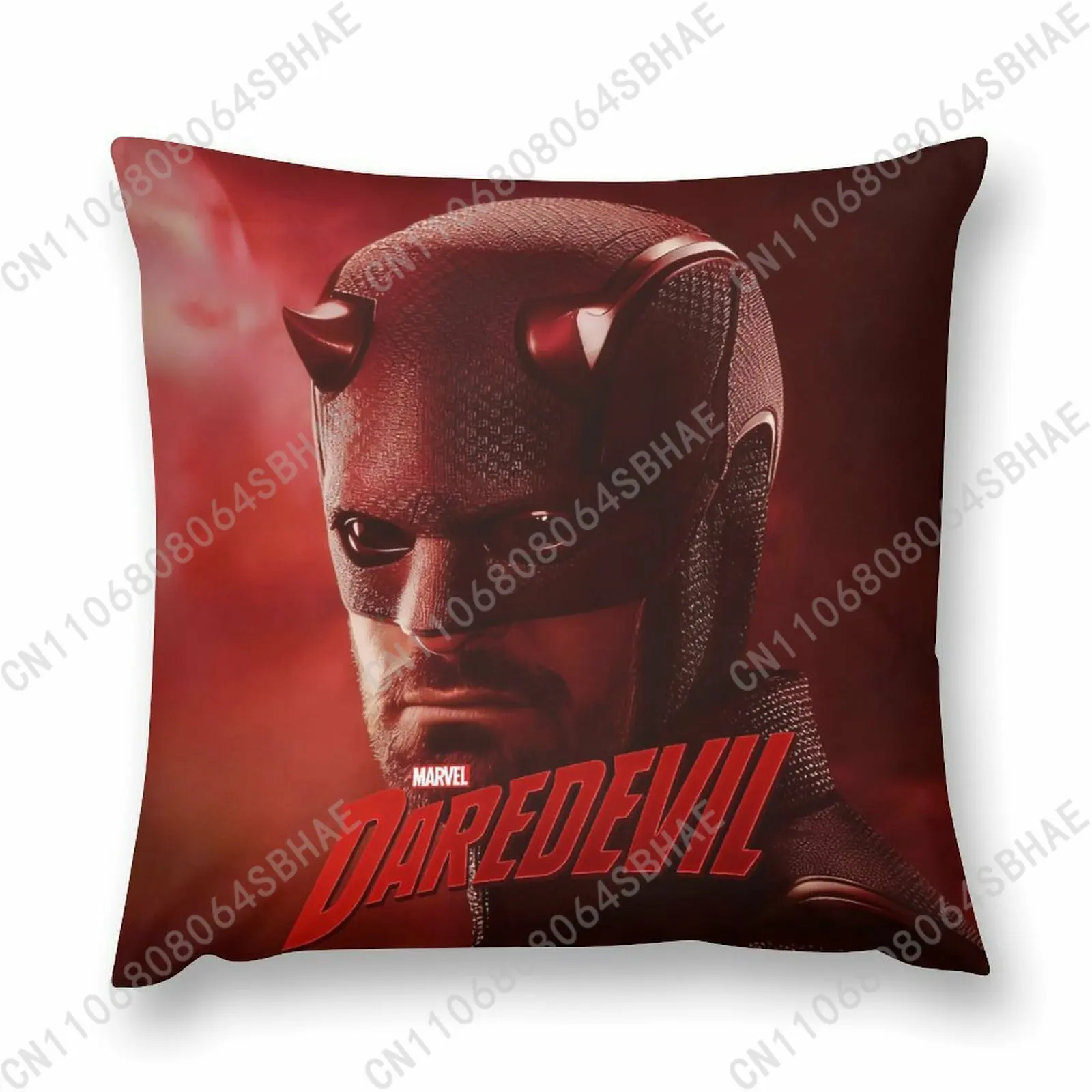 

Marvel Daredevil Custom Pattern Short Plush Pillow Cover Soft Short Fur Cushion Living Room Personalized Decor Cosplay