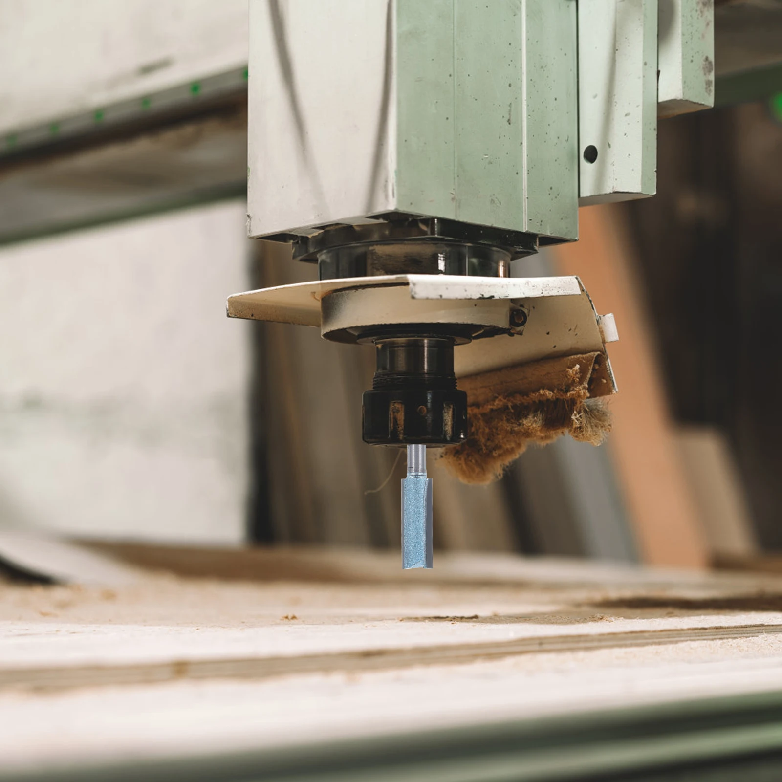 

Straight Double Flute 1/2 Shank 1/2 Inch Cutting Diameter 1.18 Inch Cutting Length For Plywood Wood Milling Cutter Groove