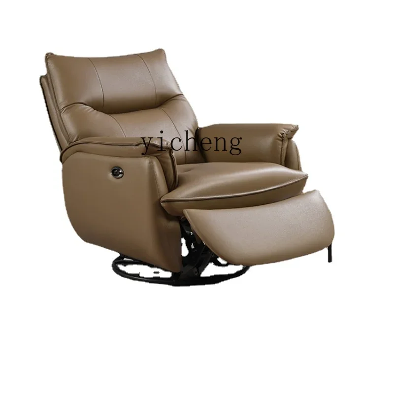 Electric Sofa With Rotation Function First Layer Cowhide First Class Single Sofau31