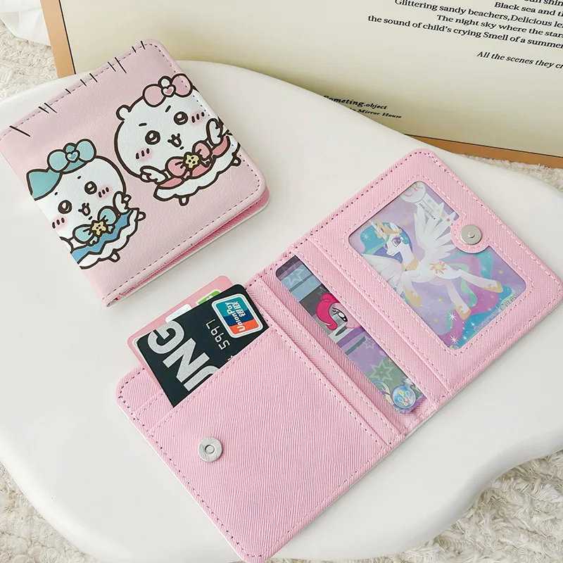 Portable Chiikawa Card Holder Coin Purse Girl Creativity Cartoon Hachiware Usagi Minimalist Personality Mini Small Bag