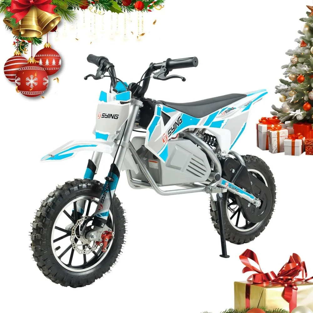 

Electric Dirt Bike, 36V 500W Off-Road Electric Motocycle for Kids 8-14 Yrs,15 MPH Peak Speed,Dual Suspension High Torque Motor