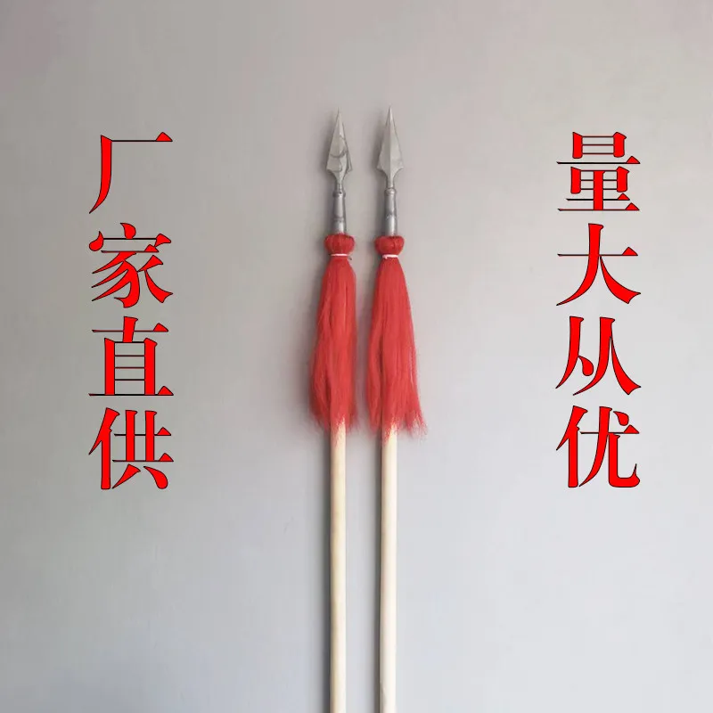 Red Bristle Spear Performance Prop Soft Silicone Red Bristle Spearmartial Arts Training Long Spear Head Dance