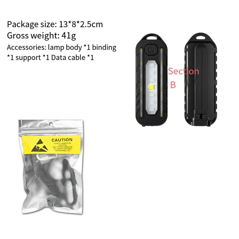 LED Red and Blue Shoulder Police Light with Clip USB Rechargeable Flashlights Warning Safety Torch Bike Warn