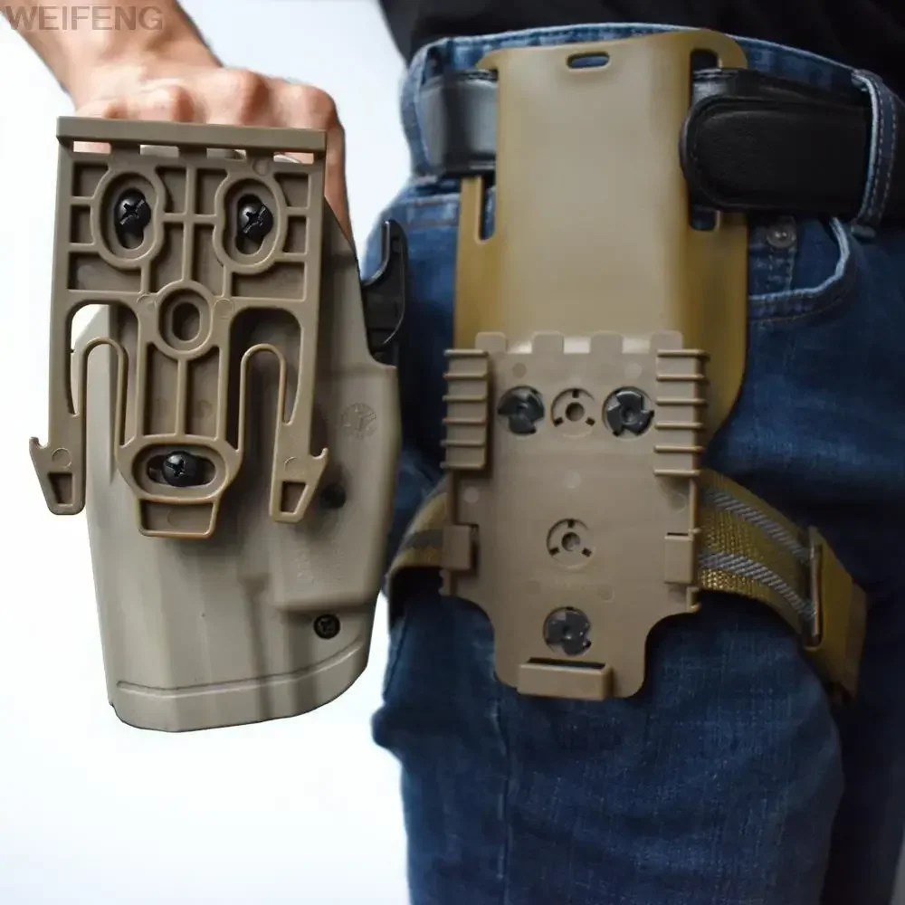 Tactical Holster Adapter Quick Release Molle Plate Plastic Case Waist Paddle Platform Quick Locking System Kit QLS 19 22