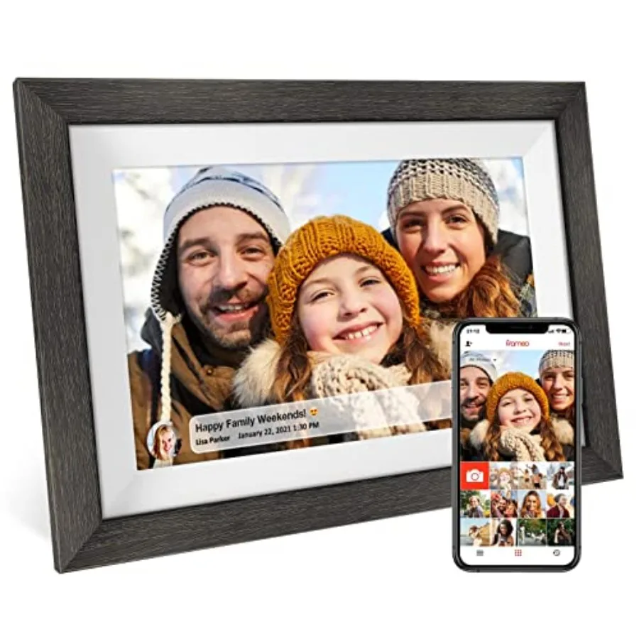 

Frameo Digital Picture Frame WiFi Smart Digital Photo Frame IPS HD 1280 * 800 1080P Touch Screen Auto-Rotate Easy Setup to use