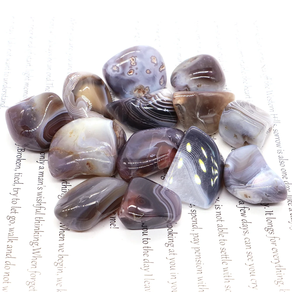 

Natural Botswana Agate Crystals and Healing Stones, Tumbled Specime Quartz, Bulk Reiki Real Gemstone, Aquarium Decoration