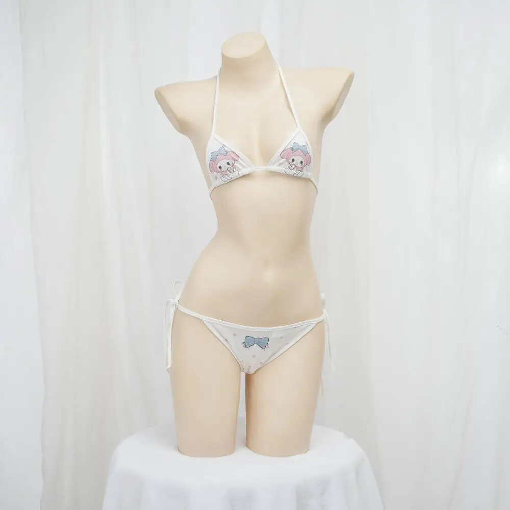 2点セット Y2K マイメロディ 水着 レディース サンリオ アニメ カワイイ クロミ ビキニ セクシー ホットガール セクシー下着 ブラ ショーツ 女の子 ビーチ