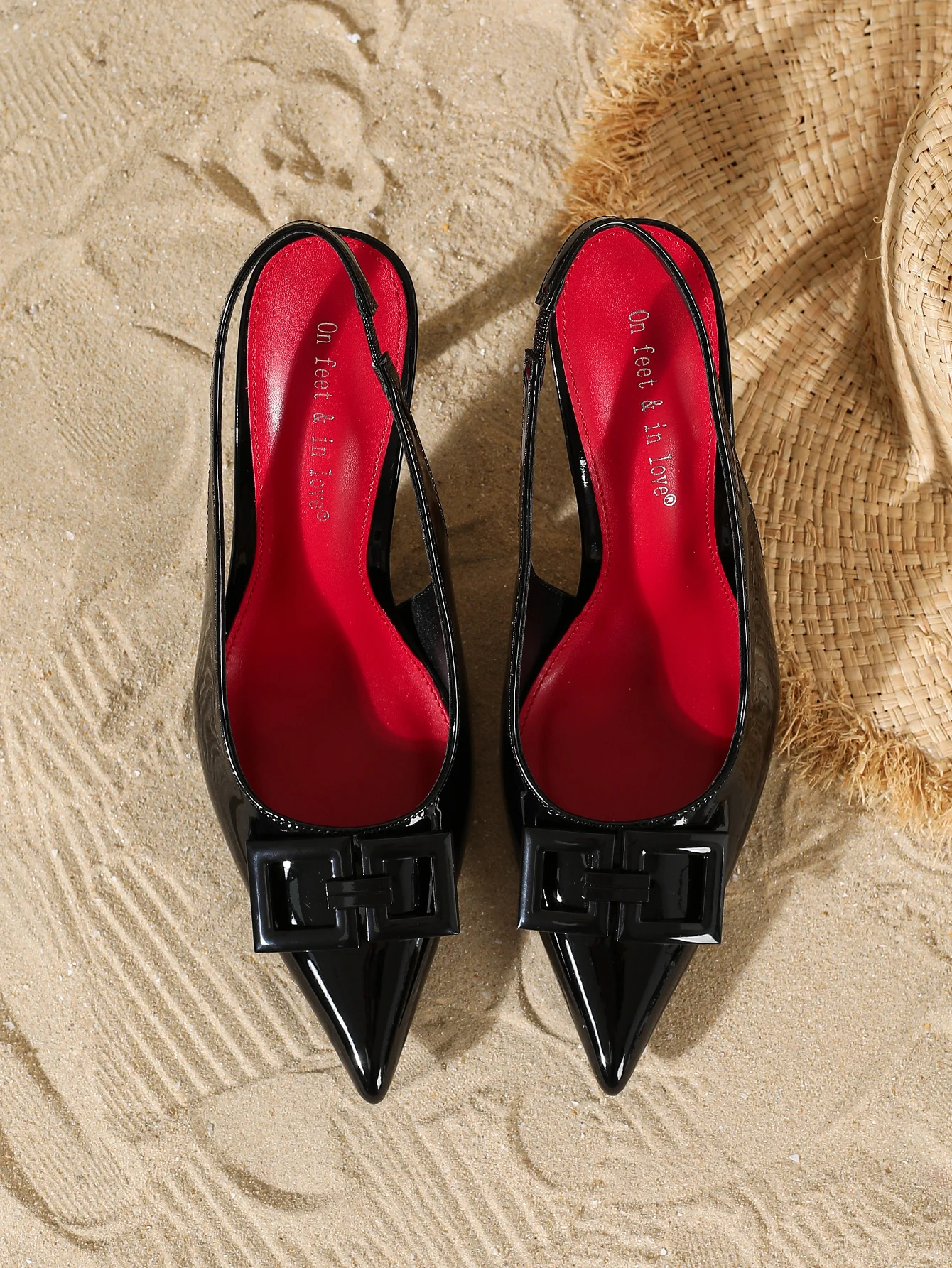Damenmode Elegante Lackleder-Stilettos mit spitzer Zehenpartie, bequeme, einfache und vielseitige dünne High Heels – Detail 7