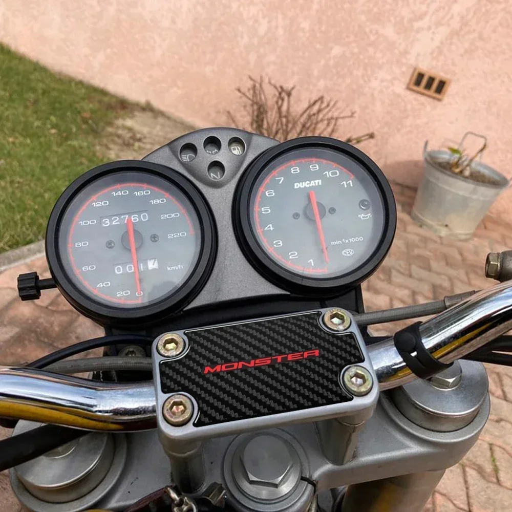 ملصق شوكة أمامي للدراجة النارية Ducati Monster ملصق حماية للدراجة النارية ذو مظهر كربوني