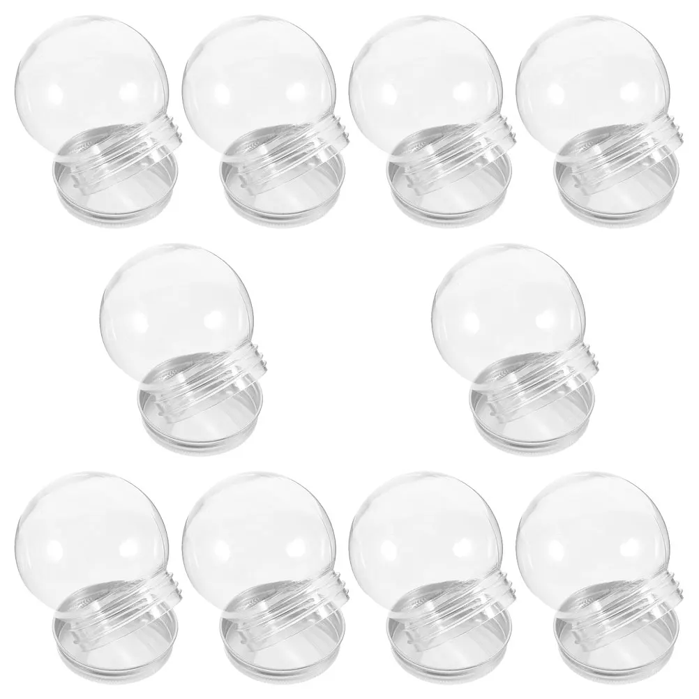 

10pcs Candy Bottle 300ml Clear Plastic Snow Globe Shaped Containers Empty Craft Storage Boxes Gift Packaging