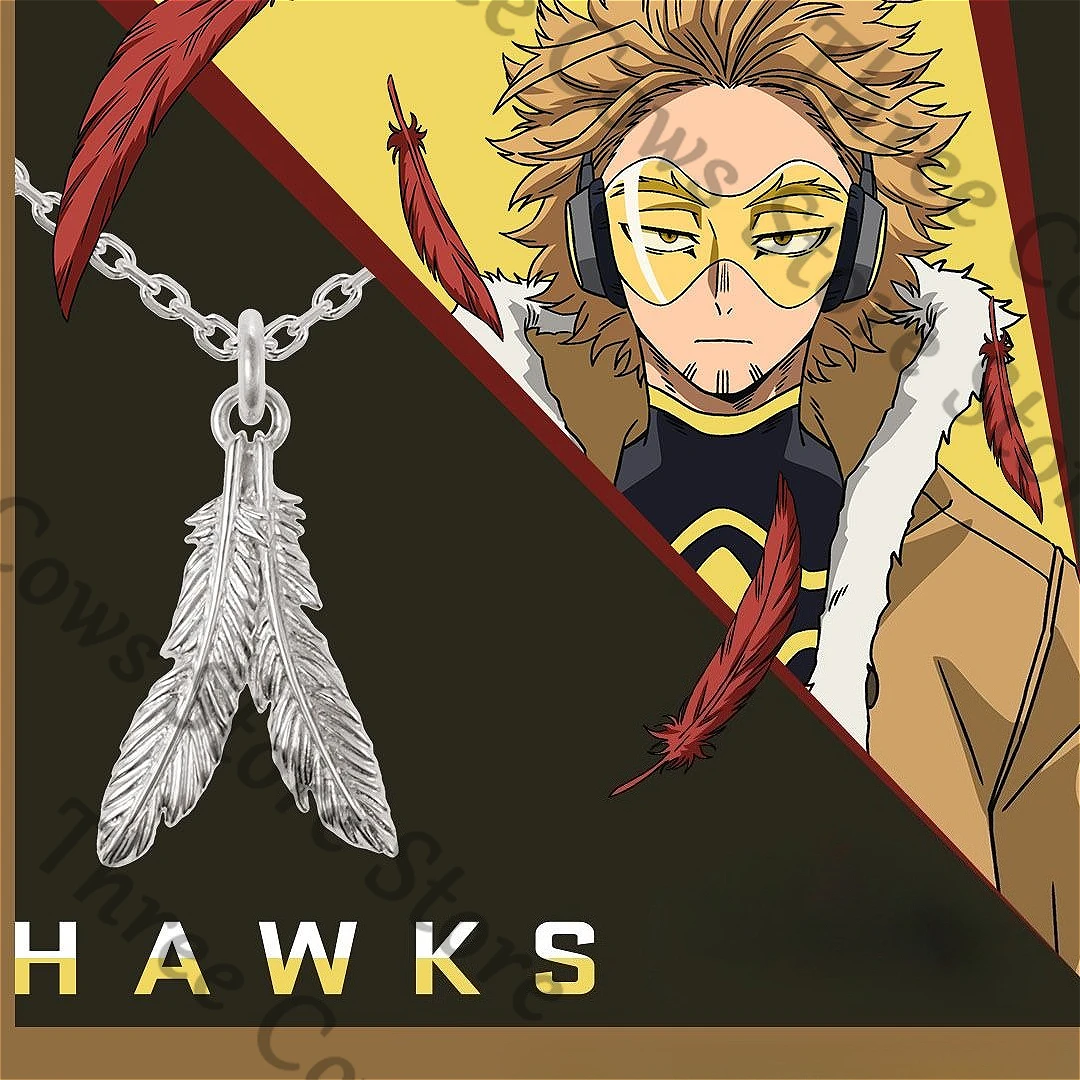 

Anime My Hero Academia Hawks Cosplay Cartoon Necklace Accessory Widget Ornament Fashion Pendants Mascot Ambitus Halloween Gift