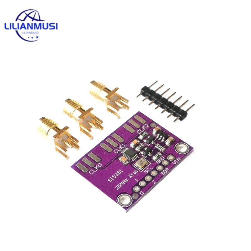 

50PCS DC 3V-5V 5351 Si5351A Si5351 I2C Clock Generator Breakout Board Module Signal Generator Clock 8KHz-160MHz For Arduino