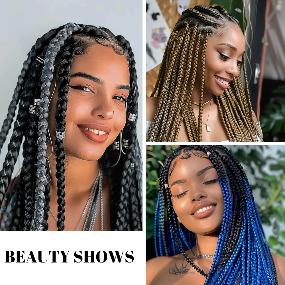 Cabelo de lã brasileiro para Faux Locs, Crochet Hair, Crochet Africano, Box Tranças, Torção Senegalesa, Tranças Jumbo, Trançando a extensão do cabelo