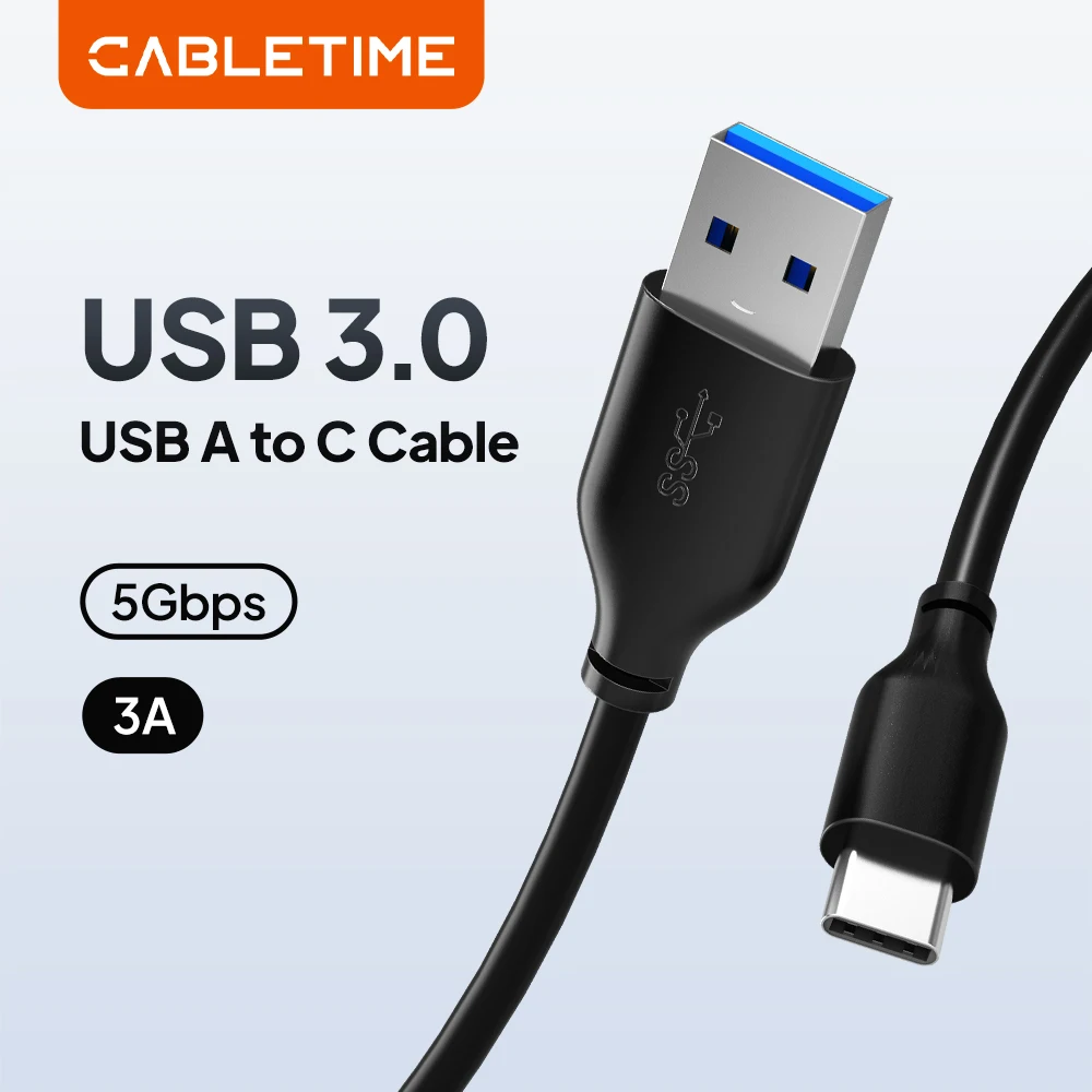 CABLETIME USB Typ-C Kabel 3.0 Schnellladung 3A USB für Samsung S20 Typ-C Handy Ladekabel USB-C Kabel für Xiaomi C265