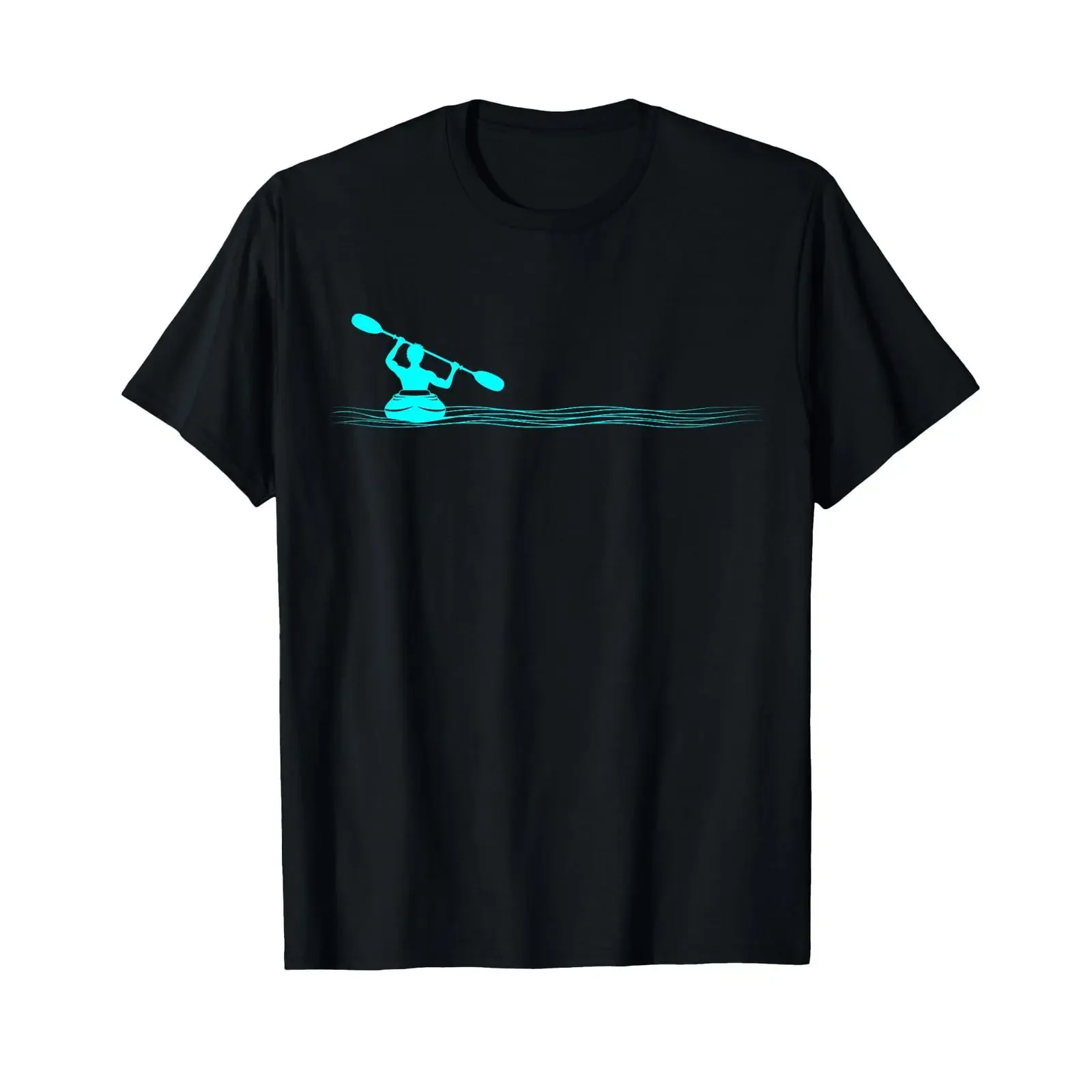 Minimalist Doing Kayak Drawing Abstract Kayaker T Shirt Black S vintage Washed designer clothes graphic Versatile streetwear