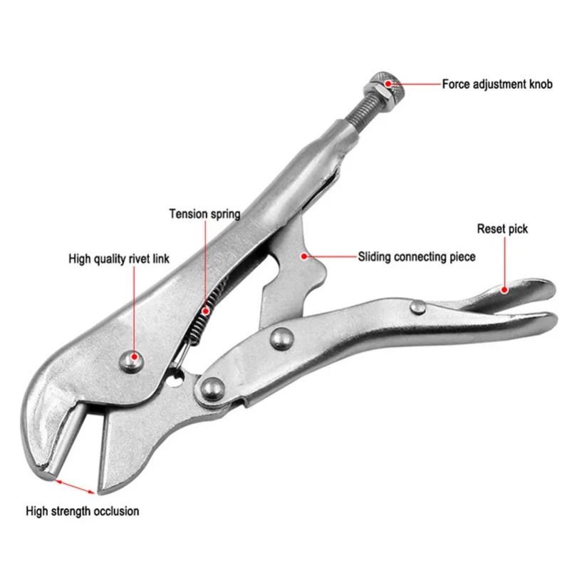 Pinch Off Pliers C45 Steel 7mm Straight Jaw Locking Pliers Tool For Copper Hoses