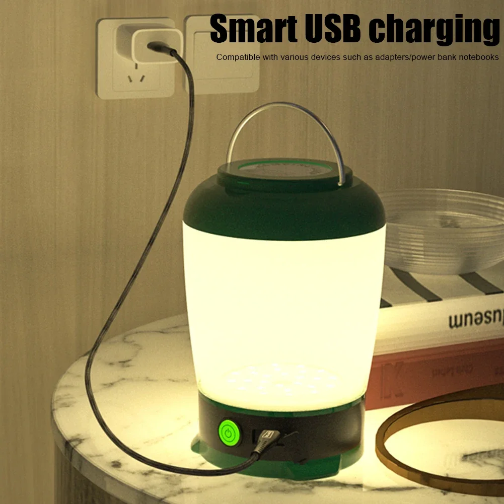 

Портативный водонепроницаемый фонарь для кемпинга, 2000 мАч, USB-перезаряжаемая лампа, для активного отдыха, рыбалки, походов, аварийного освещения