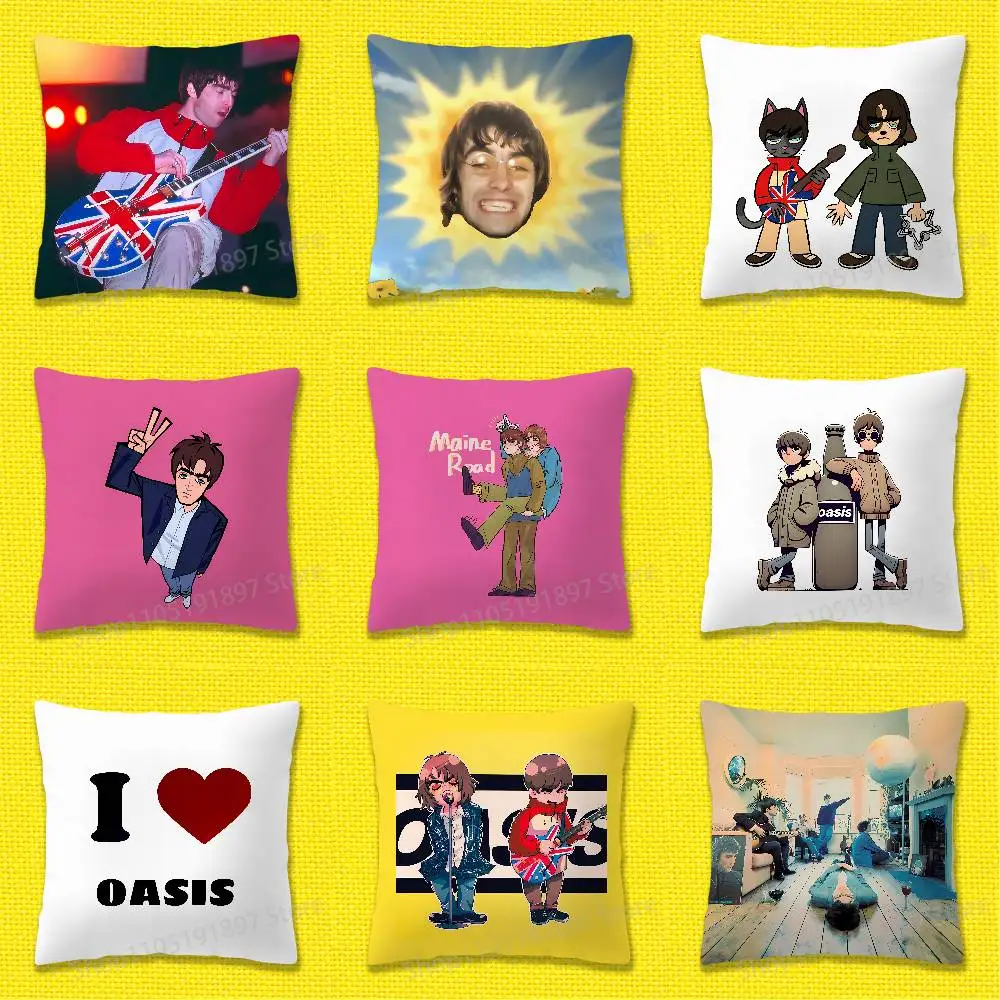 

L-Liam Gallagher O-Oasis Definitely Maybe Throw Pillow Case For 50cm 40cm 55cm 45*45cm 30cm Square Bedroom Pillowcase Cover