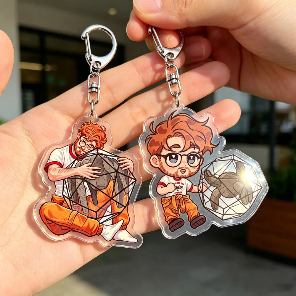 Cute Cartoon Chibi Project Hail Mary Keychains Amaze Fist My Bump Keyrings Jewelry Manga Game Fans Gifts