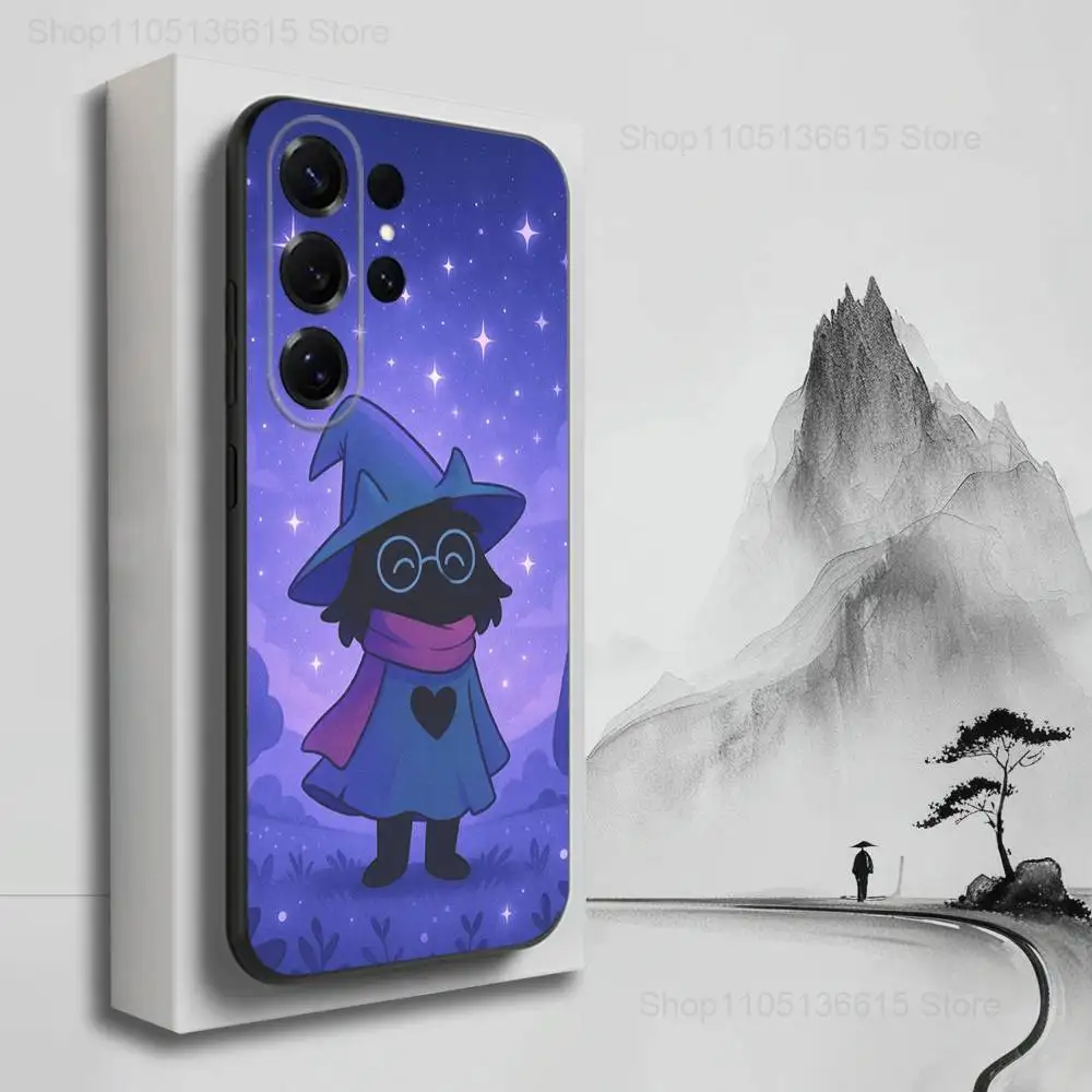 Capa de telefone fofa arte d-deltarune r-alsei para samsung s25, s24, s23, s22, s21, s20, s10, s9, ultra, plus, lite, fe, capa preta de silicone macio