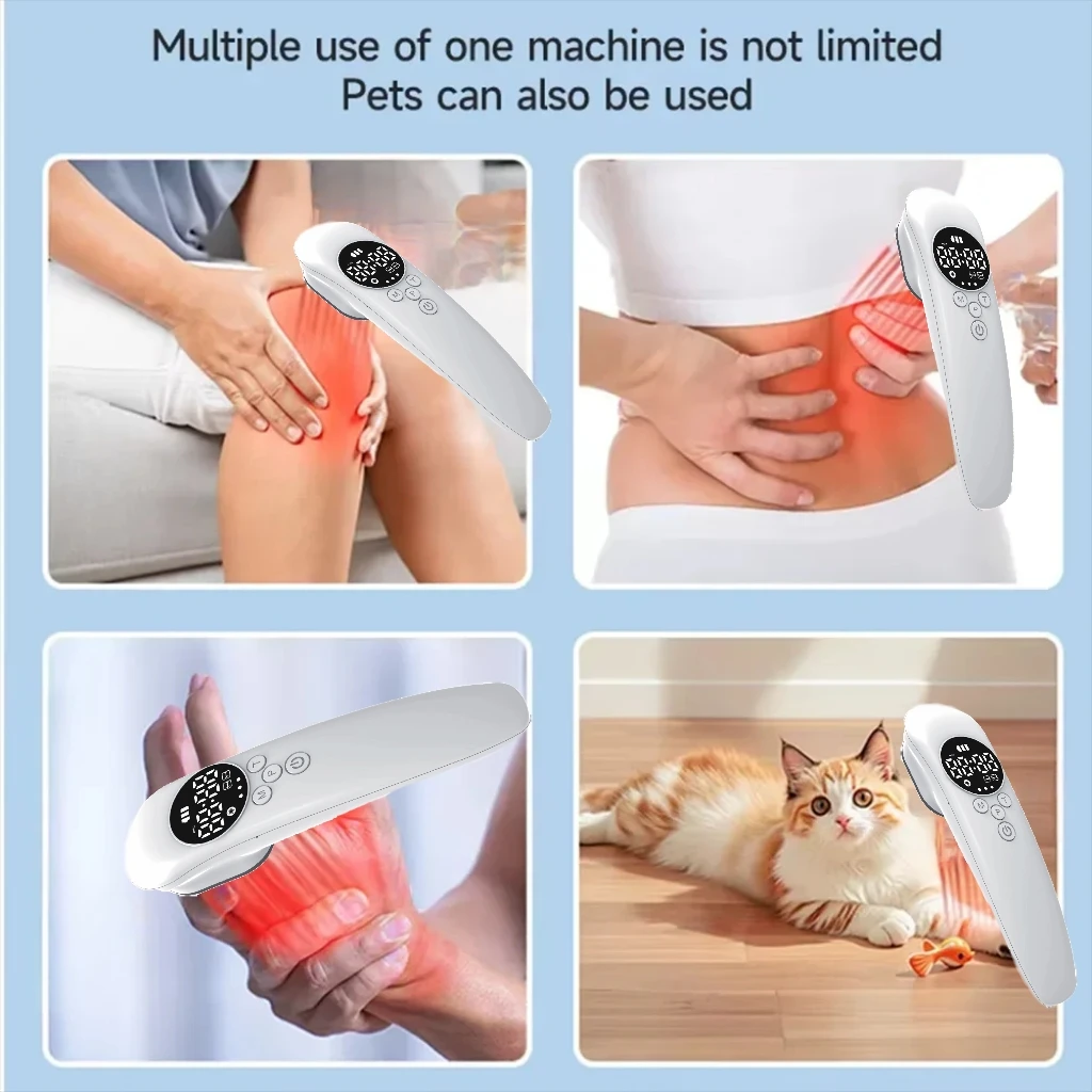 Draagbaar LLLT-lasertherapieapparaat Roodlicht Pijnverlichtingsapparatuur voor thuisgebruik op knie-schouderspieren en huisdierartritis