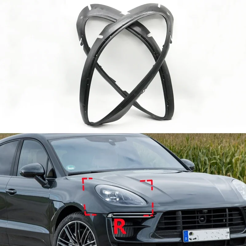 For Porsche Macan 2019 2020 2021 Headlight Seal Rubber Decorative Strip Sealing Ring Waterproof Gasket Lampshade Washer