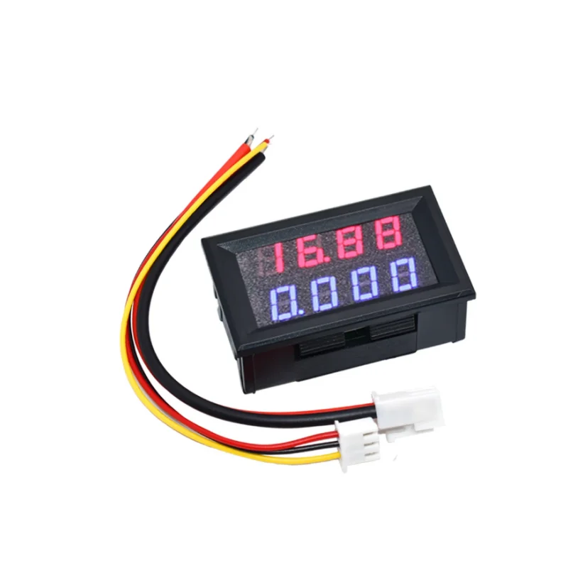 DC Digital Voltmeter and Ammeter, Power Supply, Red, Blue, Dual Display, 4 Bit, 5 Wires, 200V, 10A Voltage, Current Meter, 0.28